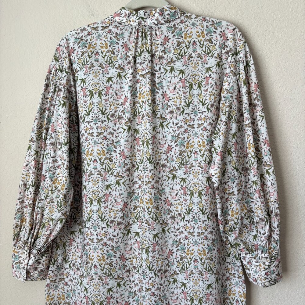 J. Crew Puff-Sleeve Mini Shirt-Dress in Liberty® Tapestry Floral - Picture 10 of 12